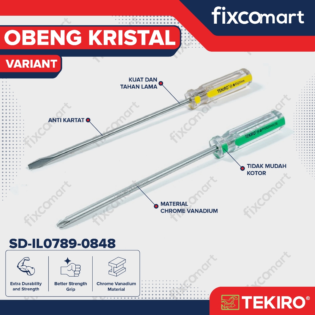 Tekiro Obeng Kristal / Obeng Minus (-)
