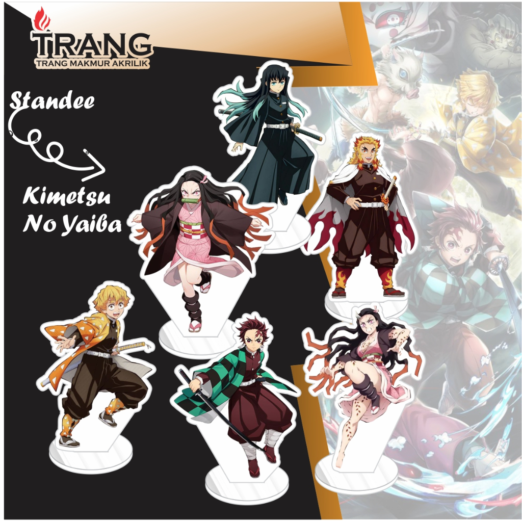 Standee Figure Akrilik Kimetsu No Yaiba / Standing Action figure Acrylic Kimetsu No Yaiba