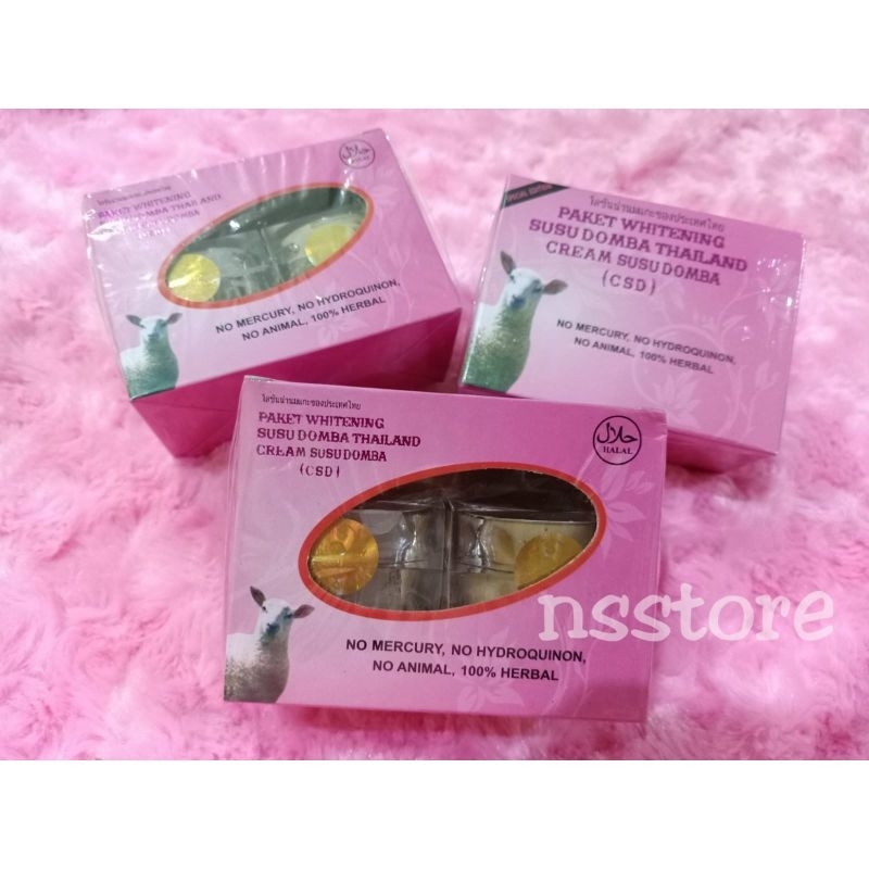 PAKET WHITENING CREAM SUSU DOMBA ORIGINAL THAILAND / CREAM SUSU DOMBA ORIGINAL 100%