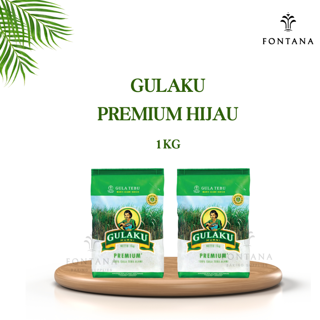 

GULAKU PREMIUM HIJAU / GULA PASIR GULAKU 1 KG