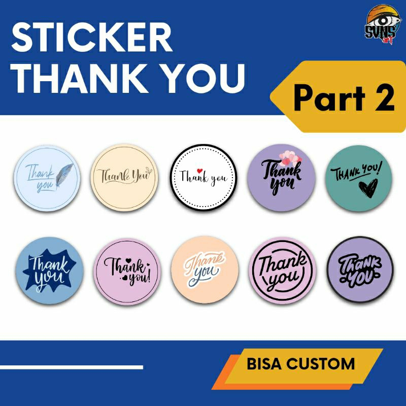 

PART 2 Stiker Thankyou Sticker Terimakasih Bulat Aesthetic Lucu