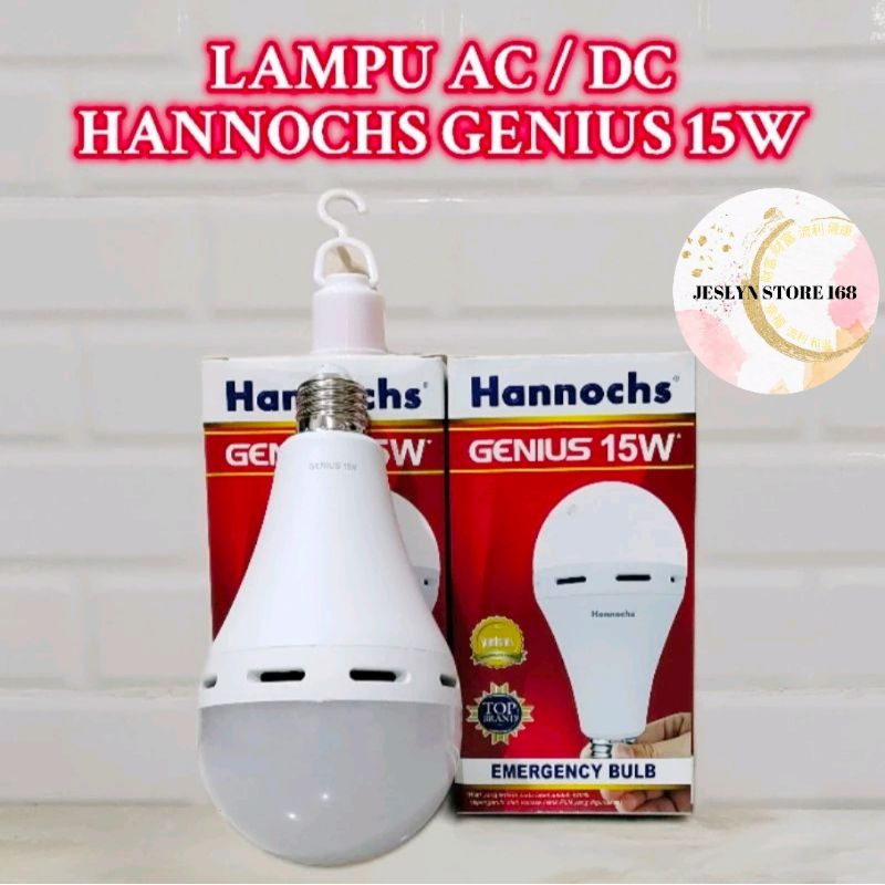 HANNOCHS GENIUS AC/DC LED 15 WATT LAMPU HANNOCHS EMERGENCY LED AC/DC 15 WATT