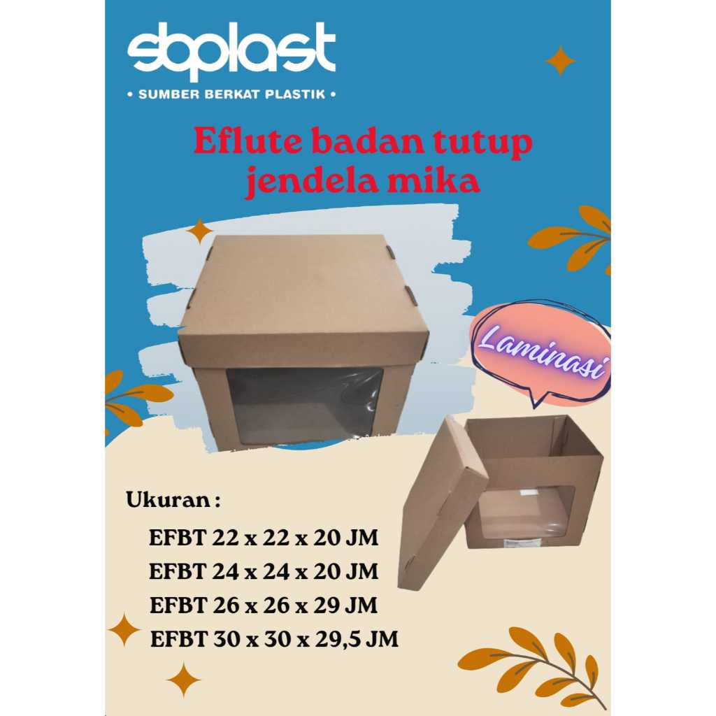 

eflute jendela mika / Dus Kotak Box Tart Cake Tinggi 22x22x20 EFLUTE / Dus Box Kotak Kue Tart Tinggi Tutup Pisah 22x22 x 20 / Dus Box Kotak Hampers 22X22X20