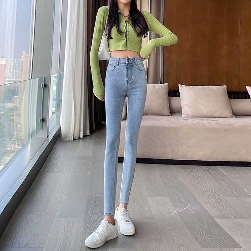 Outfit Square - Diora Jeans | Celana Panjang Denim Wanita Skinny Jeans Highwaist Ngaret Stretch Baha