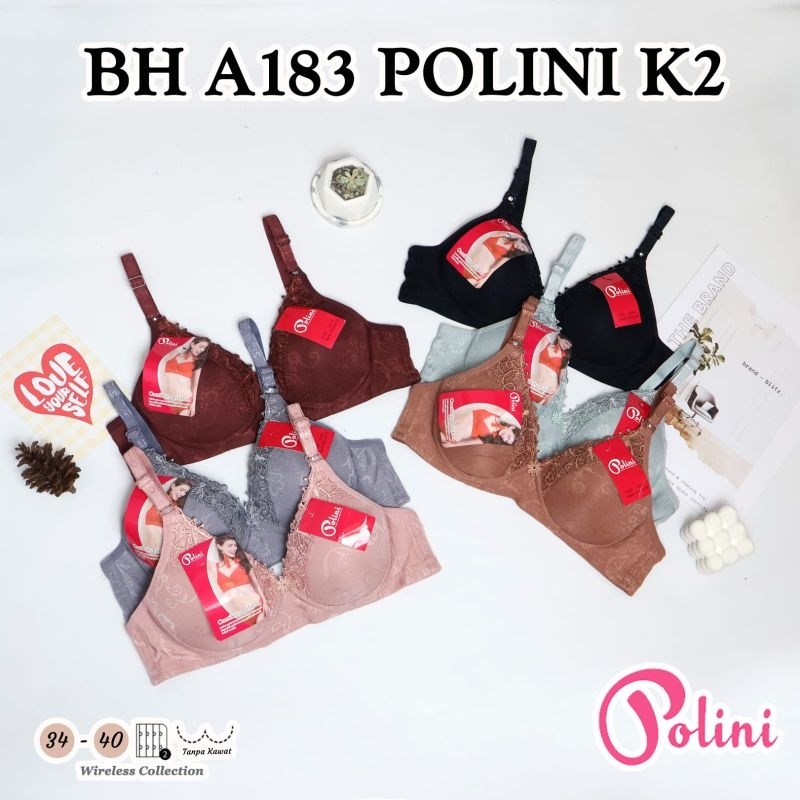 BRA POLINI A183 // BRA RENDA TANPA KAWAT/BH POLINI