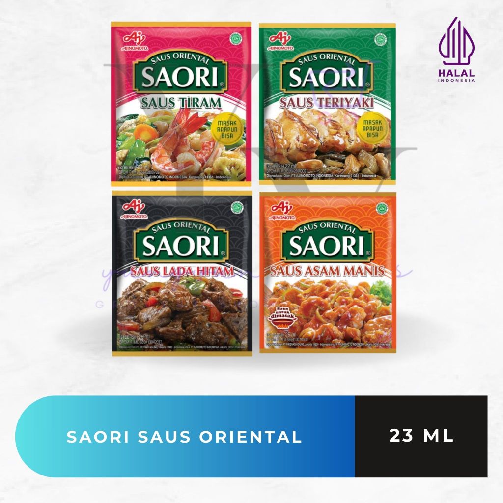 

[SATUAN] Saori Saus Tiram / Teriyaki / Asam Manis / Lada Hitam Sachet
