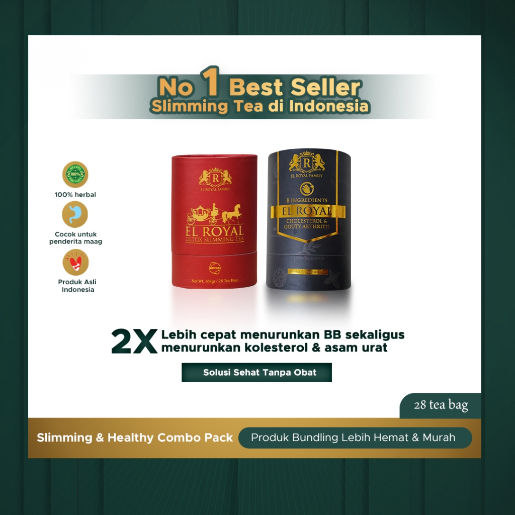 

[BUNDLING PACKAGE] El Royal Cholesterol Gouty Arthritis + El Royal Detox Slimming Tea