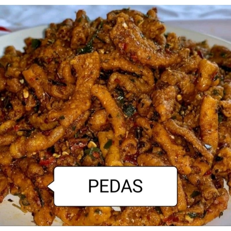

Keripik Usus Crispy Pedas Daun Jeruk 1/2kg