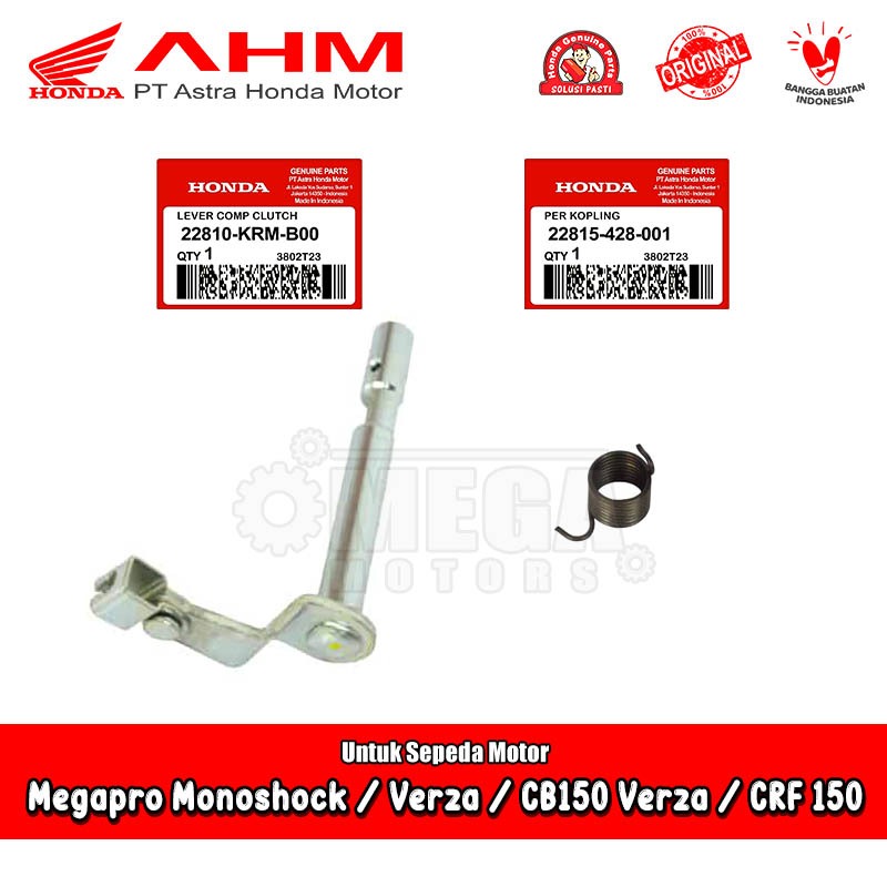 Tuas Tiang + Per Stut Kopling Honda Megapro Monoshock CB Verza CRF 150 L Original AHM 22810-KYE-900