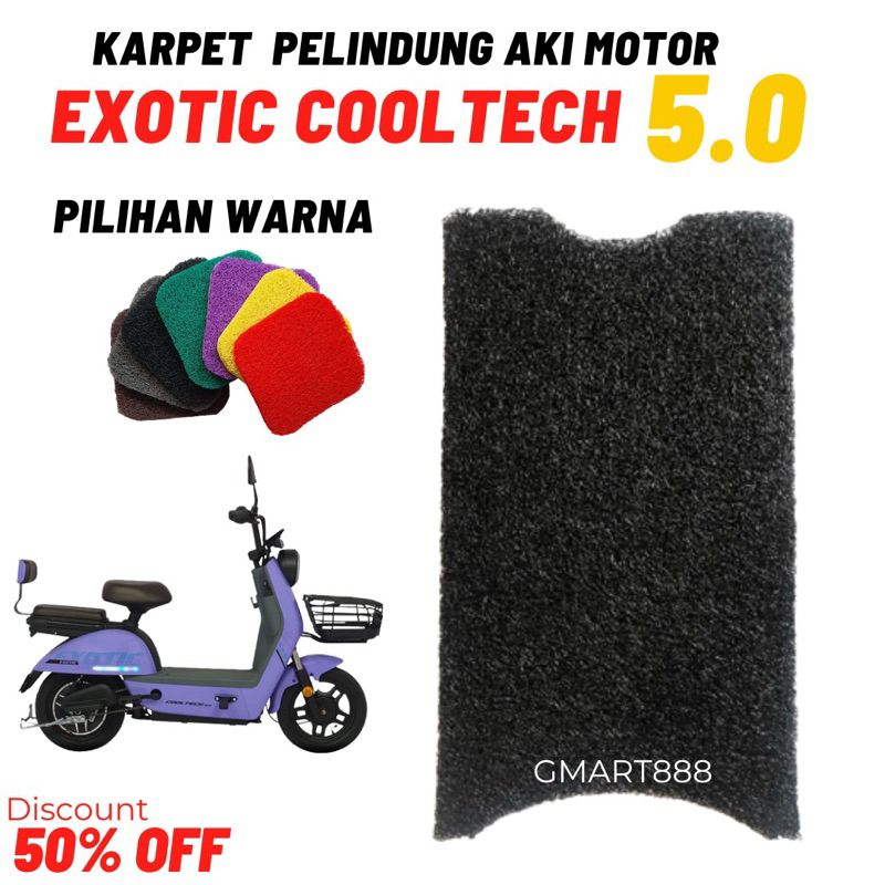 Karpet sepeda motor listrik alas kaki pelindung aki Exotic Cooltech 5.0 Serabut Mie Bihun Premium empuk murah