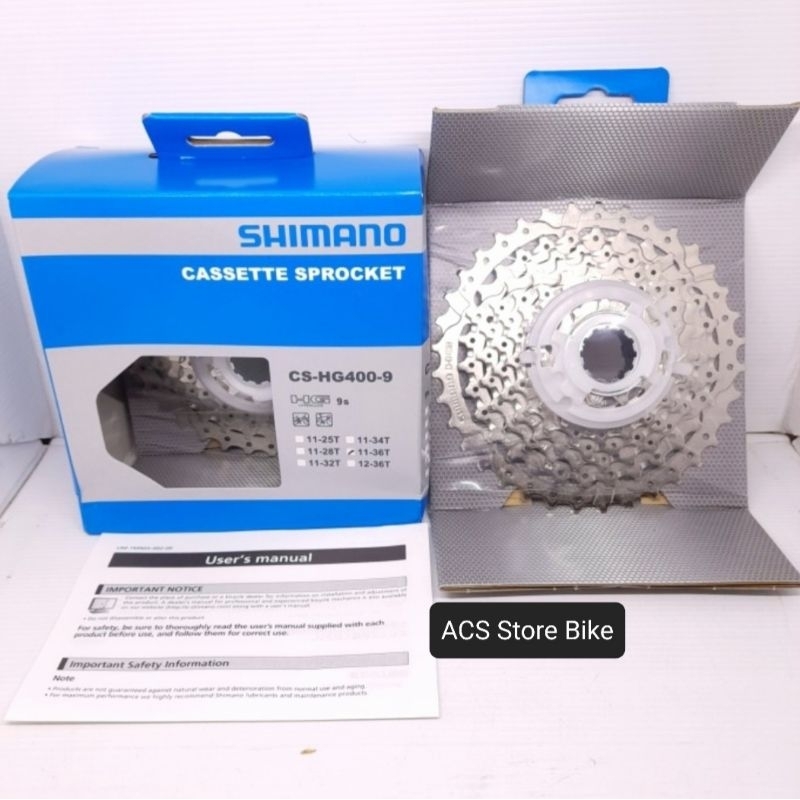 GIR BELAKANG SEPEDA SPROCKET 9 SPEED SPROCKET SHIMANO 9 SPEED HG-400 36T