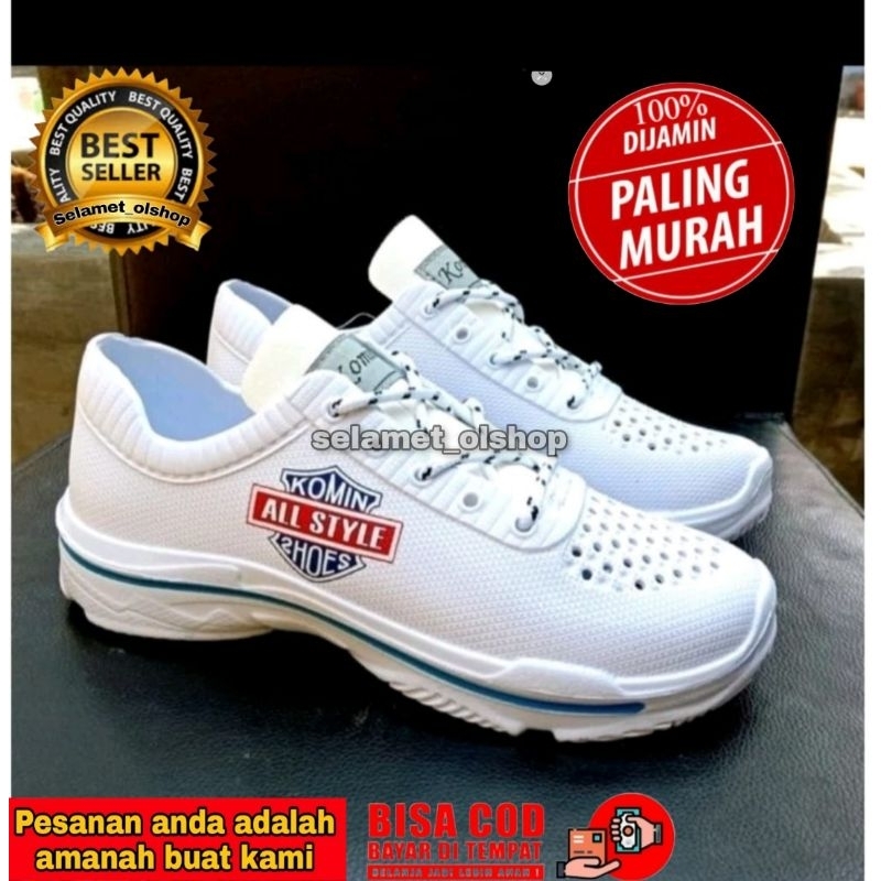 SEPATU KARET RINGAN ANTI AIR KOMIN ALL STYLE PUTIH SIZE 39
