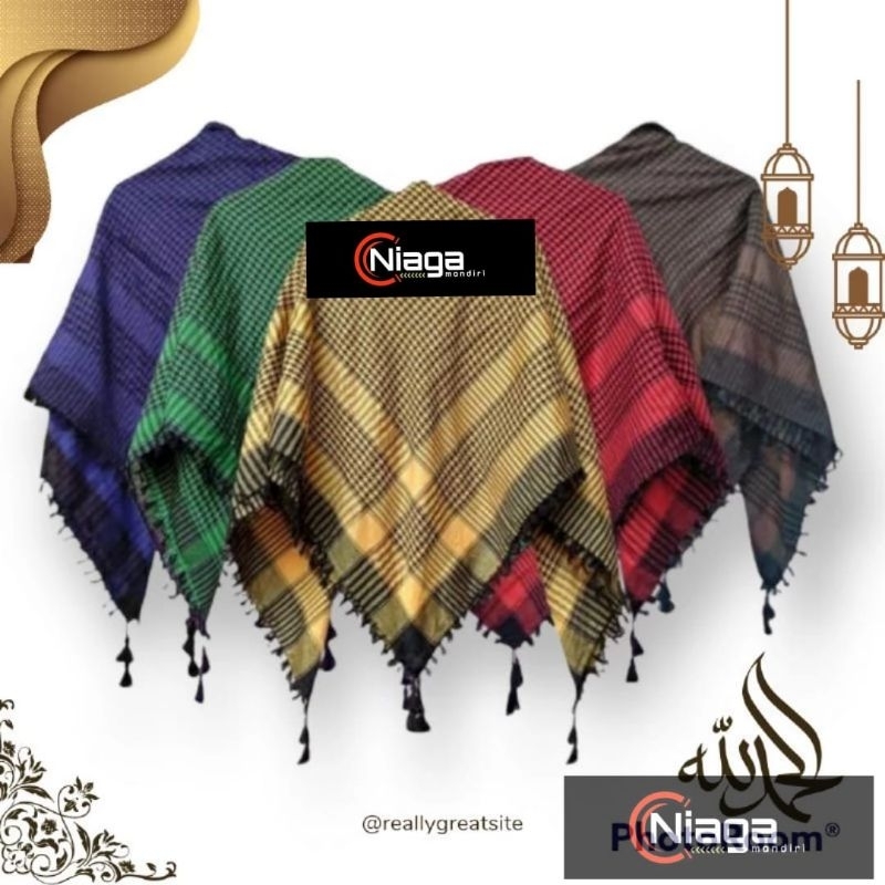 Sorban tenun Al Multazam/sorban ronce/sorban motif jagung/sorban latar hitam