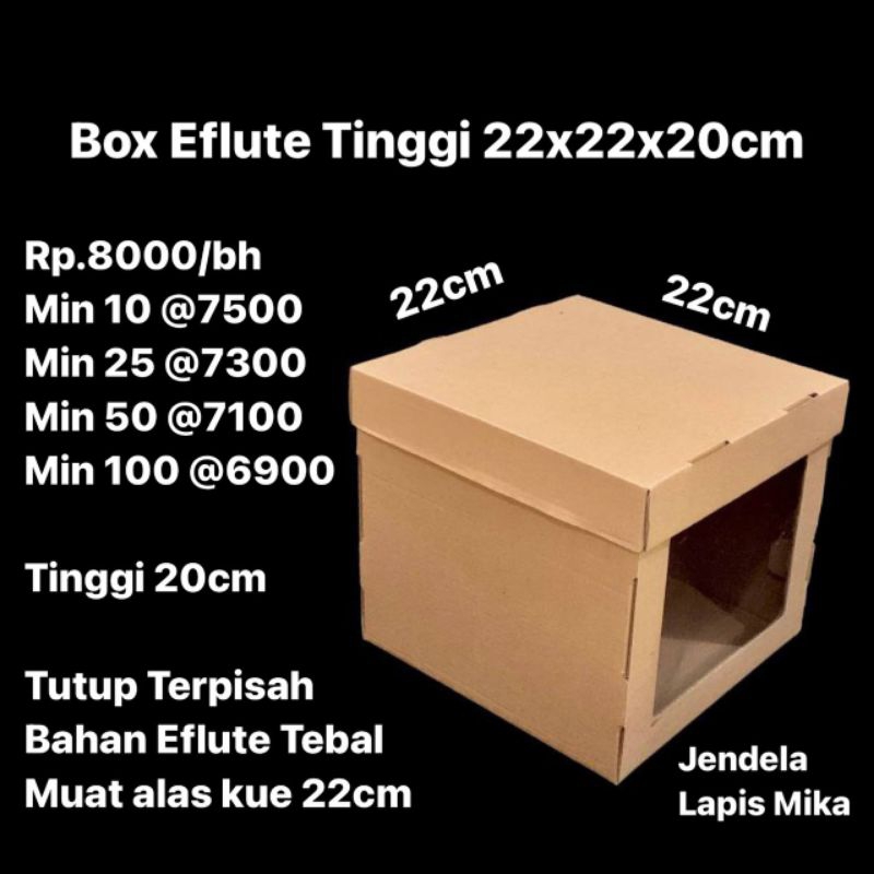 

Box Eflute Tinggi 22x22x20cm