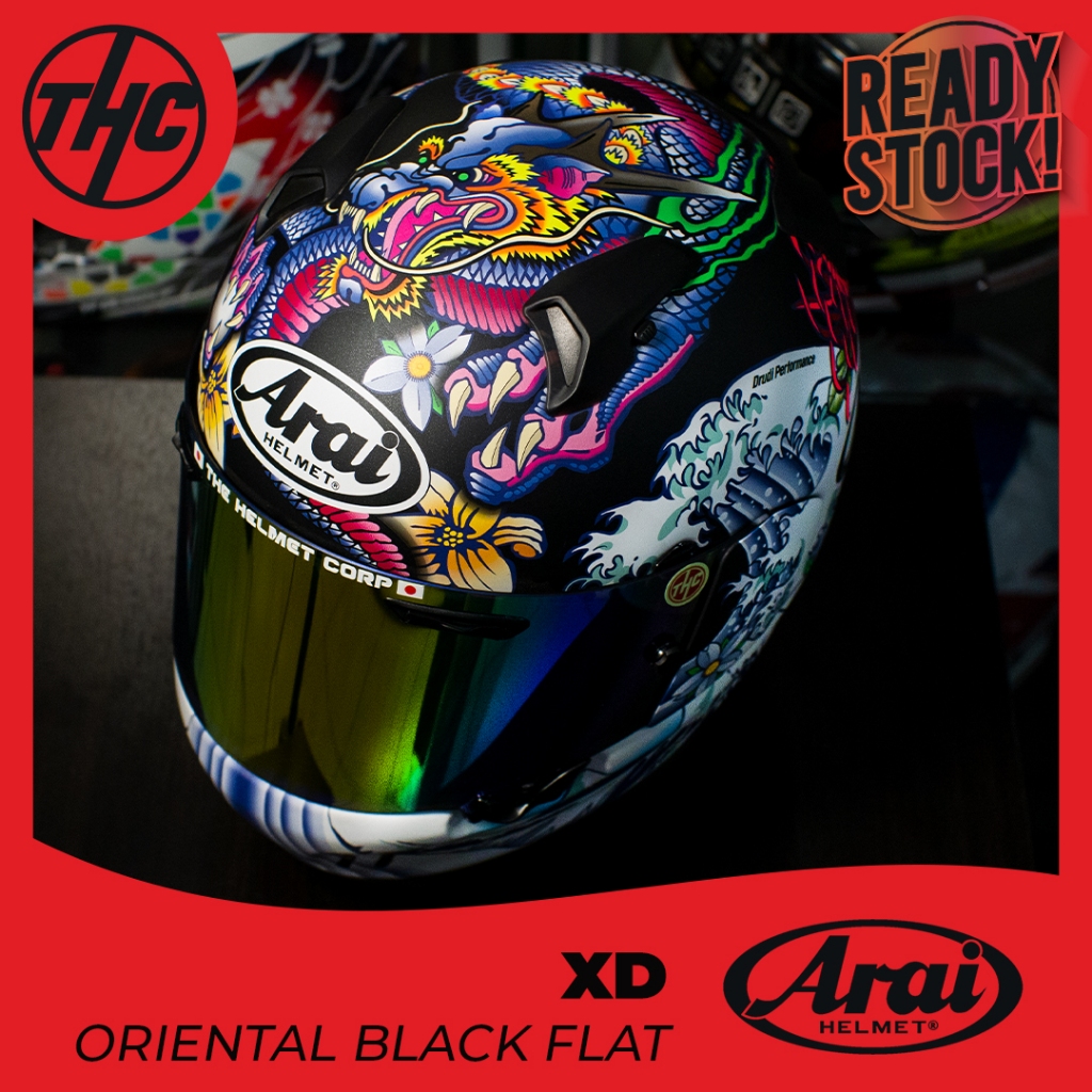 ARAI XD ORIENTAL BLACK FLAT FULL FACE HELMET JAPAN ORIGINAL