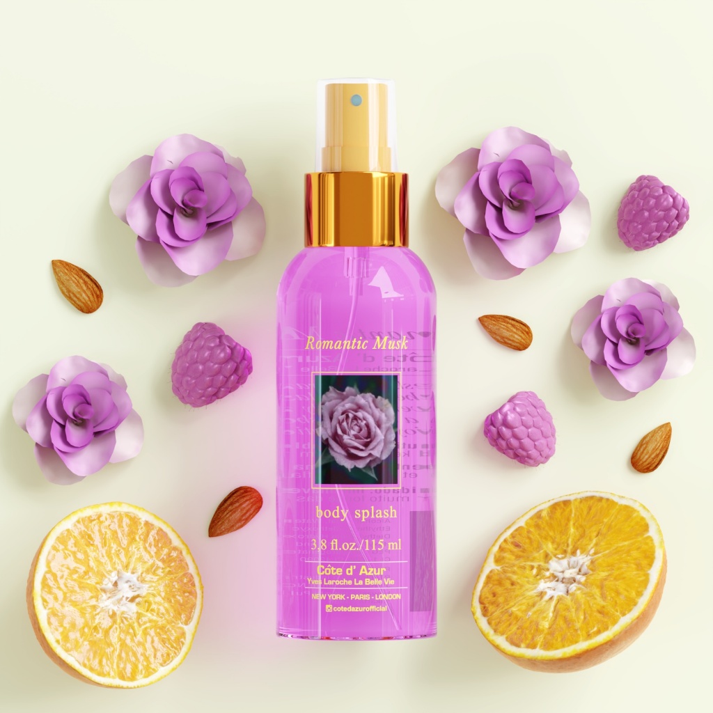 Côte d'Azur Yves Laroche Romantic Musk Body Splash 115ml