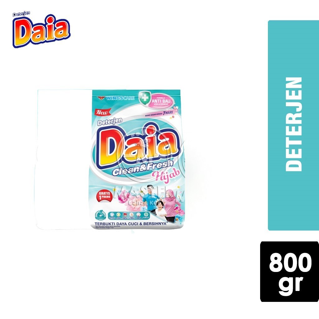 Deterjen Bubuk Daia Clean & Fresh Hijab / Sabun Cuci Baju [800 gr]