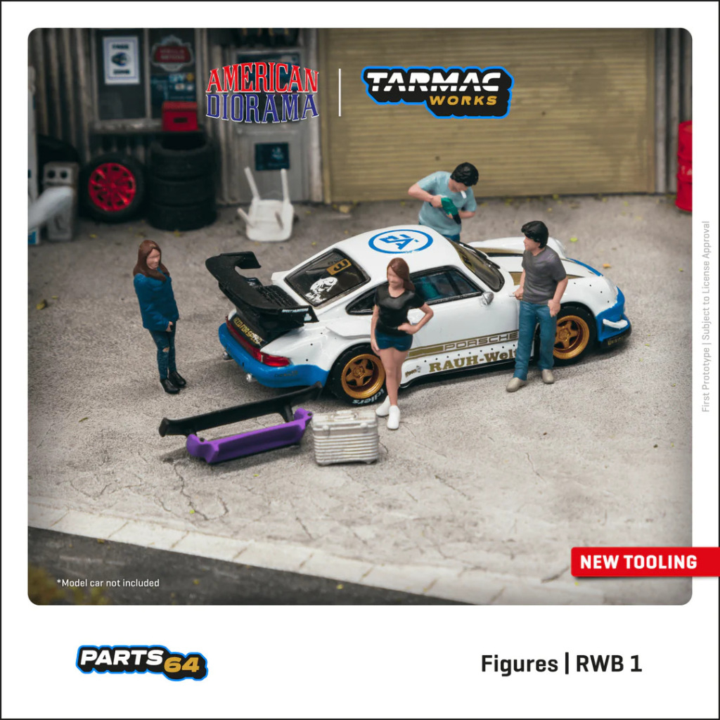 T64F-009-BK - TARMAC WORKS DIORAMA RWB 1 RAUH WELT BEGRIFF