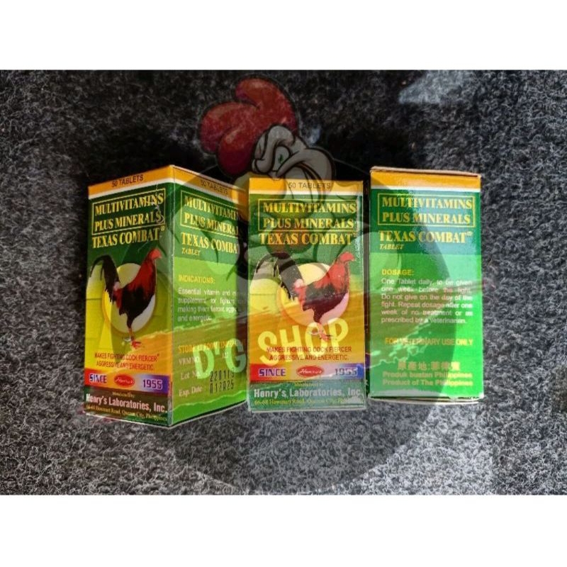 Texas Combat Filipin Obat Vitamin Ayam Jago Aduan