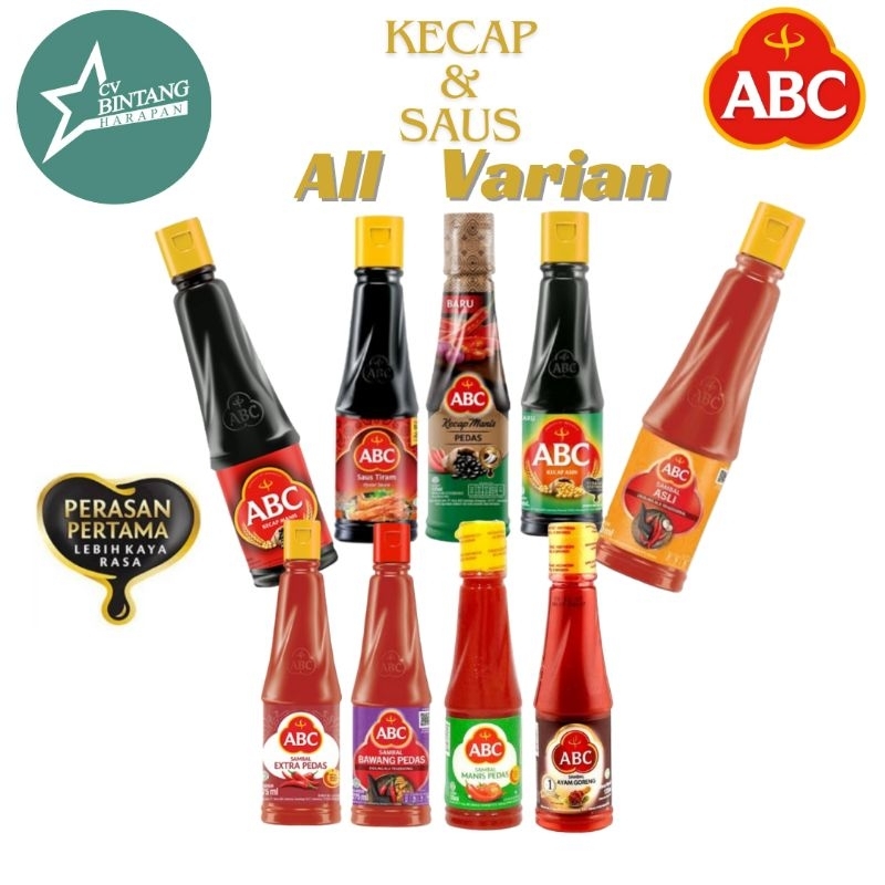 

Kecap Manis / Kecap Asin / Saus Tomat / Saus Sambal ABC All Variant