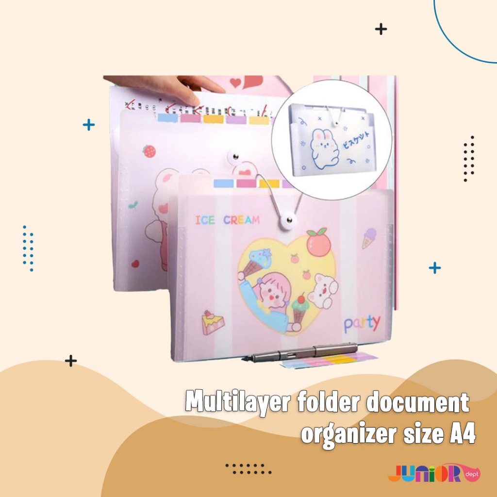 

Multilayer Folder Document Organizer Size A4/Tempat Penyimpanan Kertas