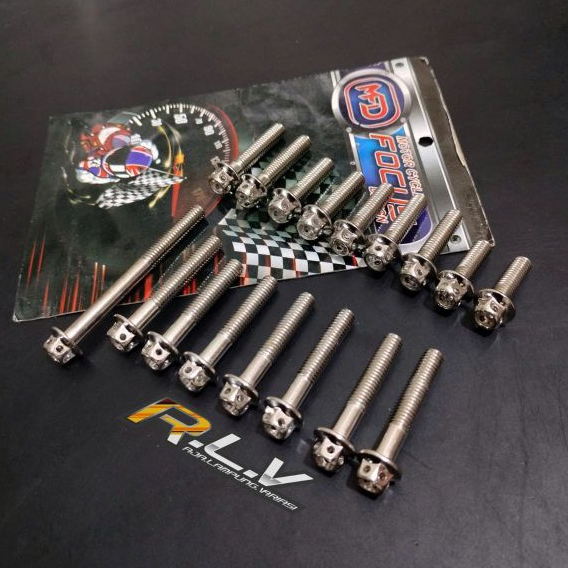 BAUT BAK KALTER/ BAK MESIN/ BAK KOPLING PROBOLT CHROME RX KING