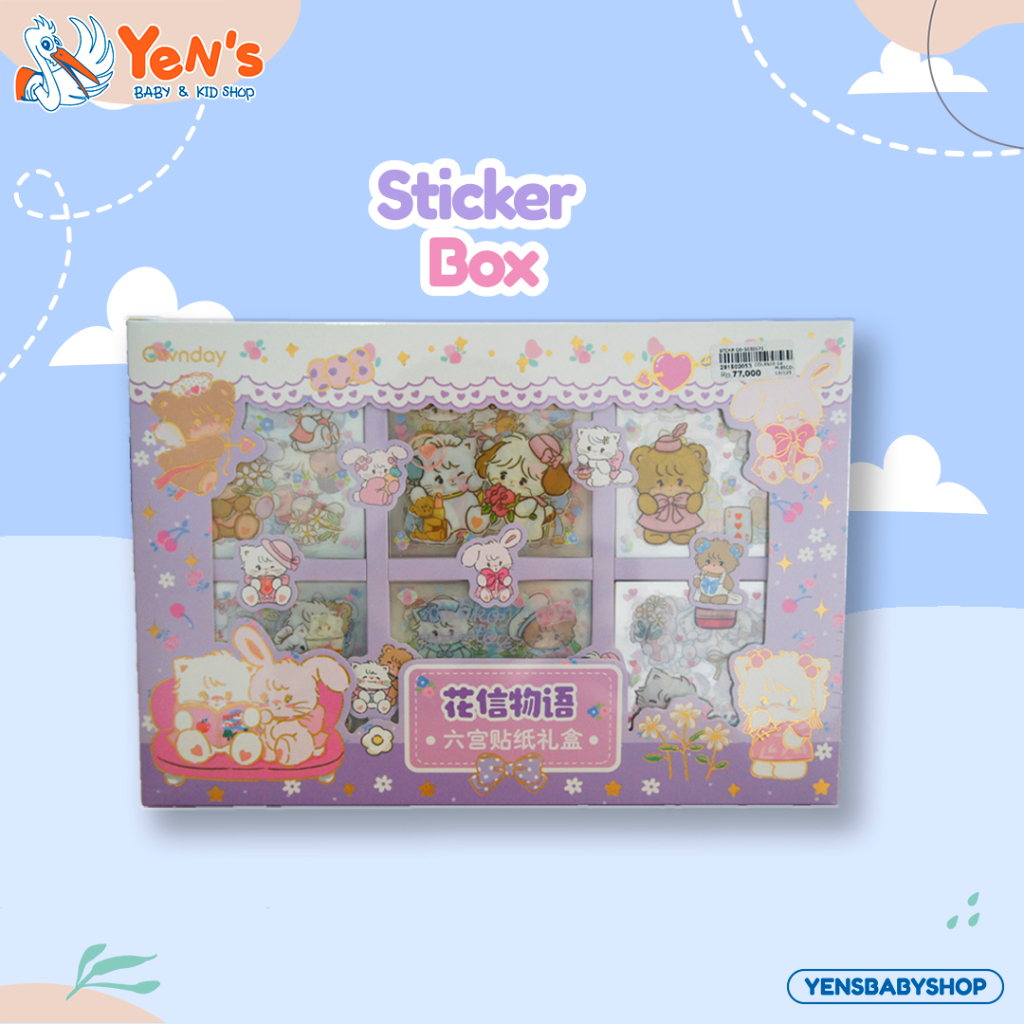 

Stiker box Motif Kartun Korea Lucu Anti Air / stiker mainan anak STCKR OD-5000171