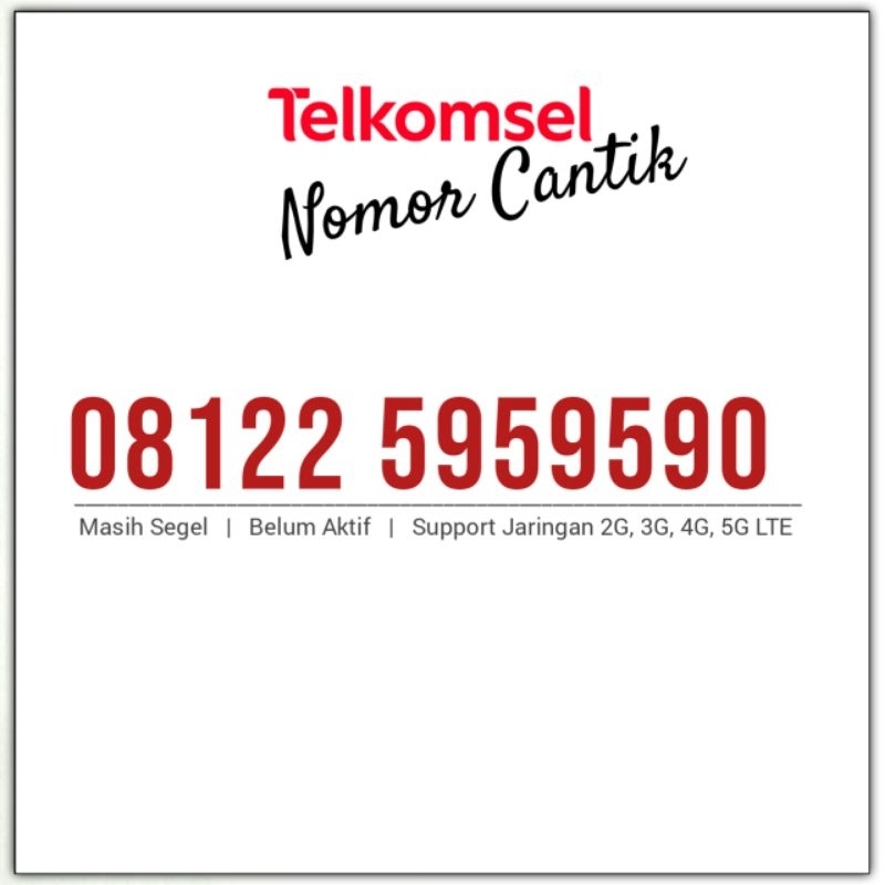 Nomor Cantik Telkomsel Simpati 08122 5959590