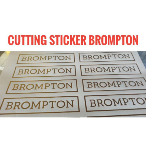 STIKER CUTTING STICKER SEPEDA BROMPTON 029 WARNA GOLD EMAS  FREE CUSTOM DESAIN