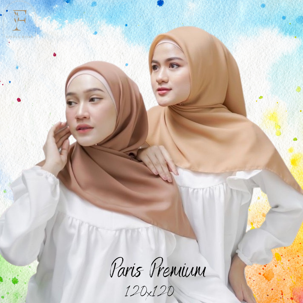 Hijab Paris Premium 120 x 120 / Hijab Voal Premium / Hijab segi empat