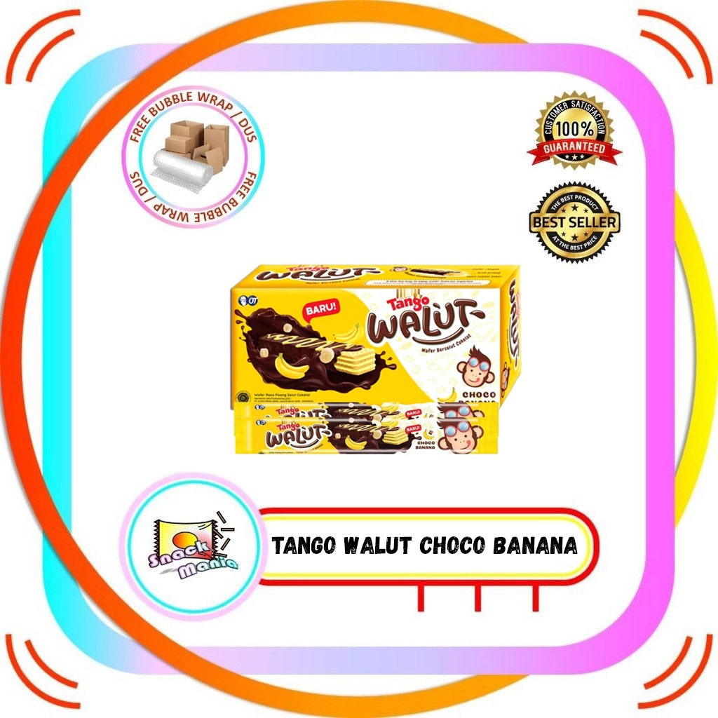 Tango Walut Choco Banana Box 12 x 11 gram Wafer Coklat Pisang
