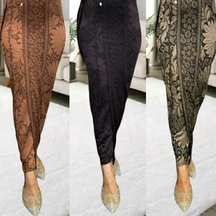 Rok batik kamen jadi denim jaguar tebal strait melar [ART.  F9H5]