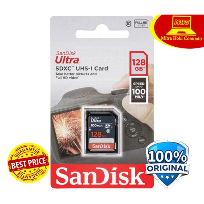 SD CARD SANDISK 128GB SD CARD SANDISK ULTRA 128GB 100MBPS SDSDUNR