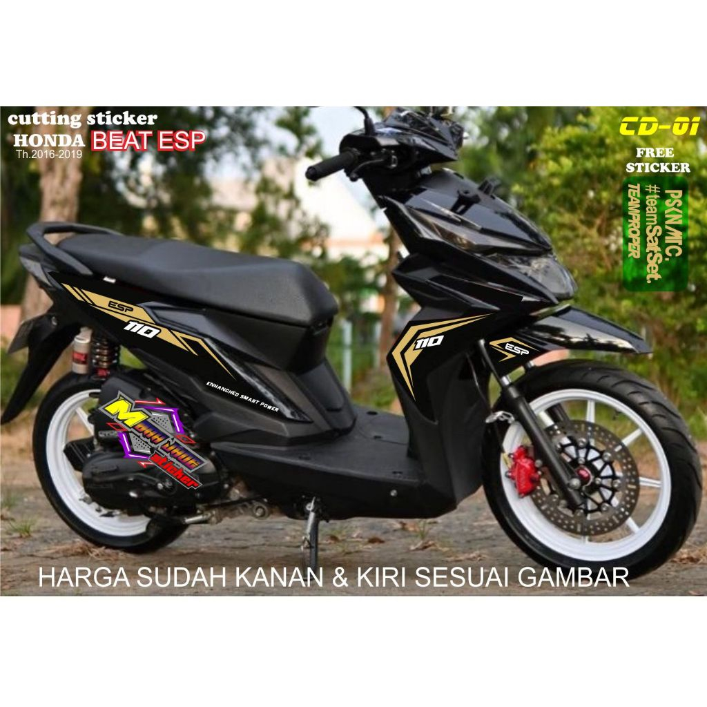 cutting stiker beat esp, beat new, list beat new, body hitam