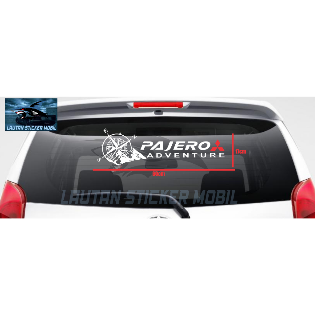 cutting  Stiker Kaca Belakang dan body Mobil kompas Mitsubishi pajero Adventure