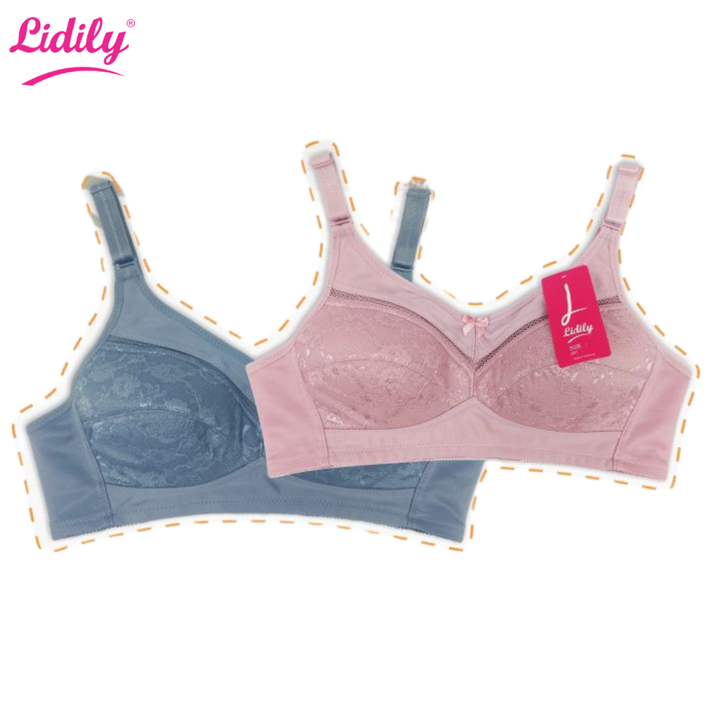 Lidily - Bra Full Cup Daily Tanpa Kawat / Bra Mama Besar / Underwear Wanita L071 Minimizer