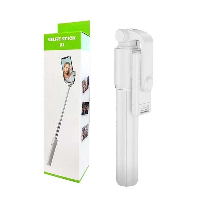 Tongsis R1 Selfie Stick Tripod Bluetooth Tomsis Remote Control 3in1 Stand Holder Putar 360 Derajat / Tripod Mini + Tongkat Narsis Monopod + Remot Wireless Blutut /Penyangga Handphone Kamera Untuk Travelling Aksesoris Fotografi-4