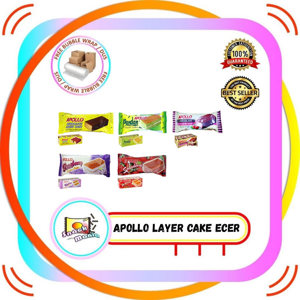 

Apollo Layer Cake Chocolate Pandan Blueberry Strawberry ~ 18 Gr Pc