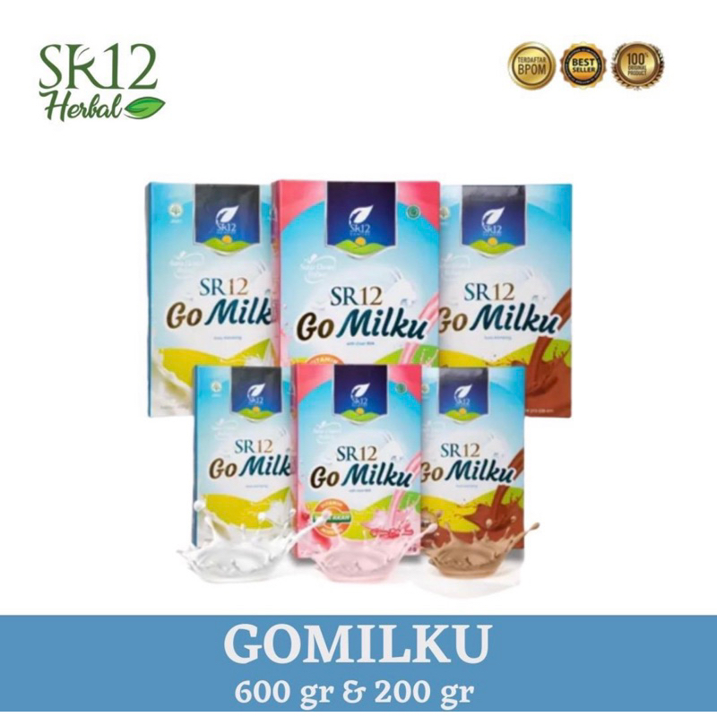 

Go Milku SR12 200 gr dan 600 gr Rasa Original Cokelat Strawberry