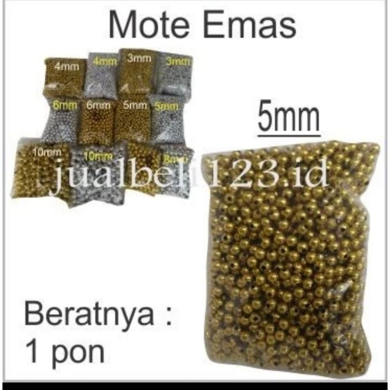 MOTE MUTIARA  PERAK ,EMAS 1 PON