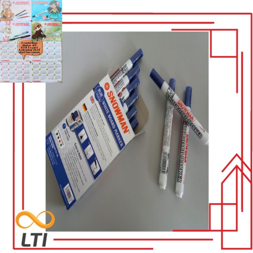 

Spidol Snowman White Board Bisa dihapus ABG - 12 Non permanen (PCS) - HEMAT