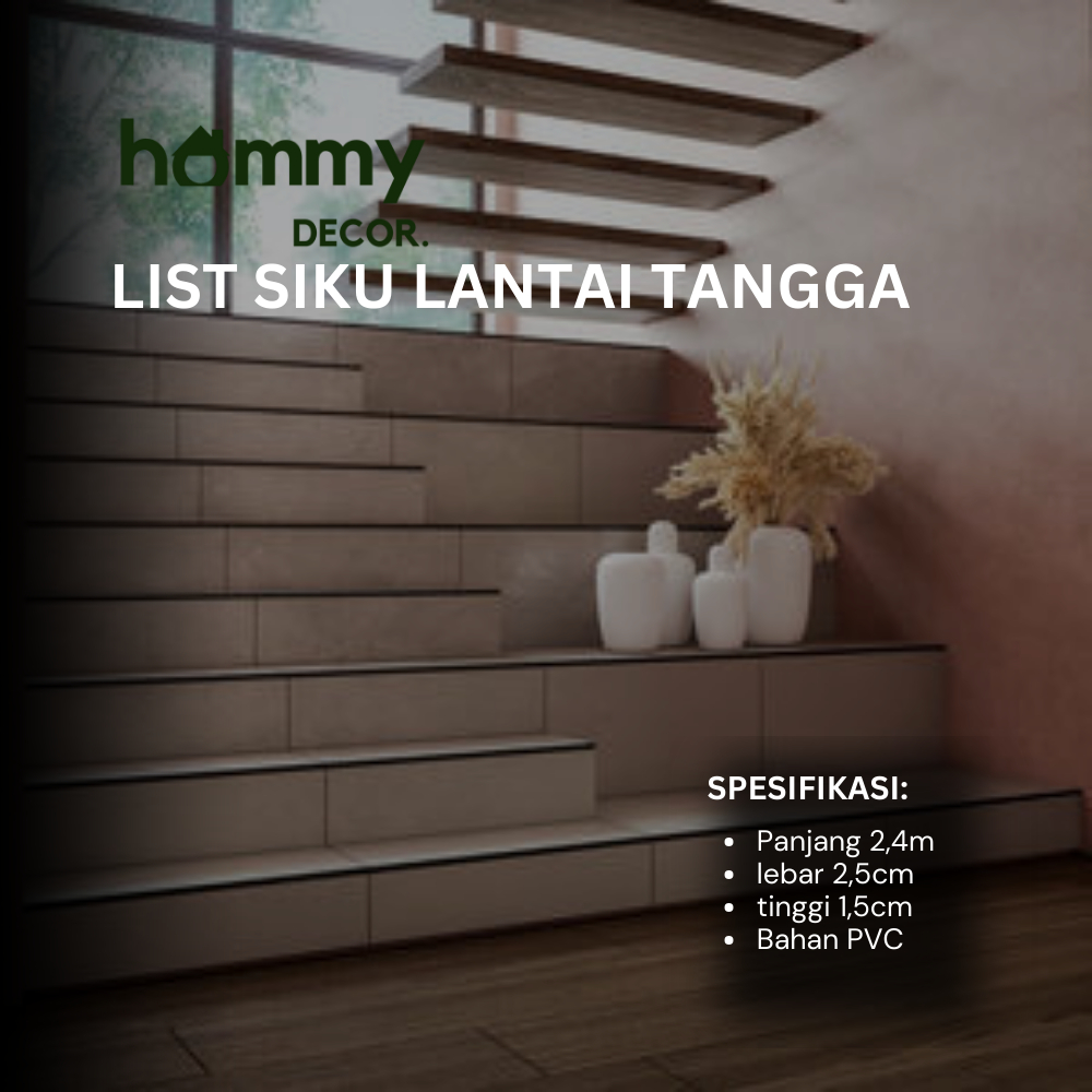 List PVC / List Tangga / List Siku/List Siku L PVC Step Nosing Tangga PVC 2.4m/WLL LIST SIKU TANGGA 