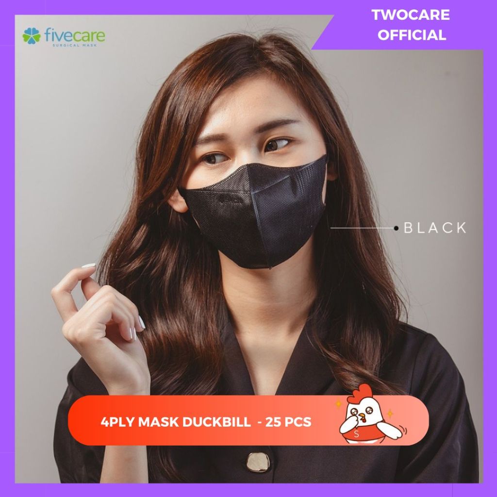 Masker Fivecare Duckbill 4ply isi 25 pcs - Masker Duckbill