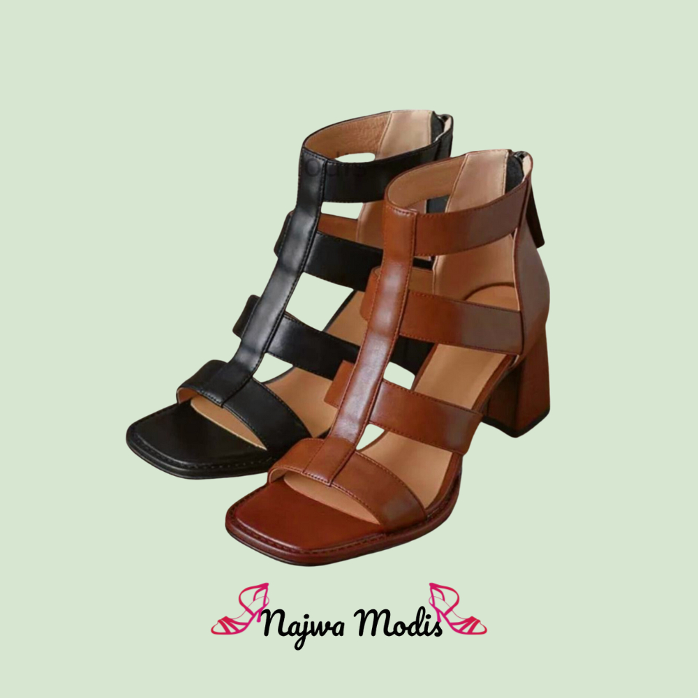 Sepatu Sandal Tali Wanita, BIG SIZE Heels shoes Tali, Sepatu Kulit Sintetis, Sepatu Gladiator NLDV 0