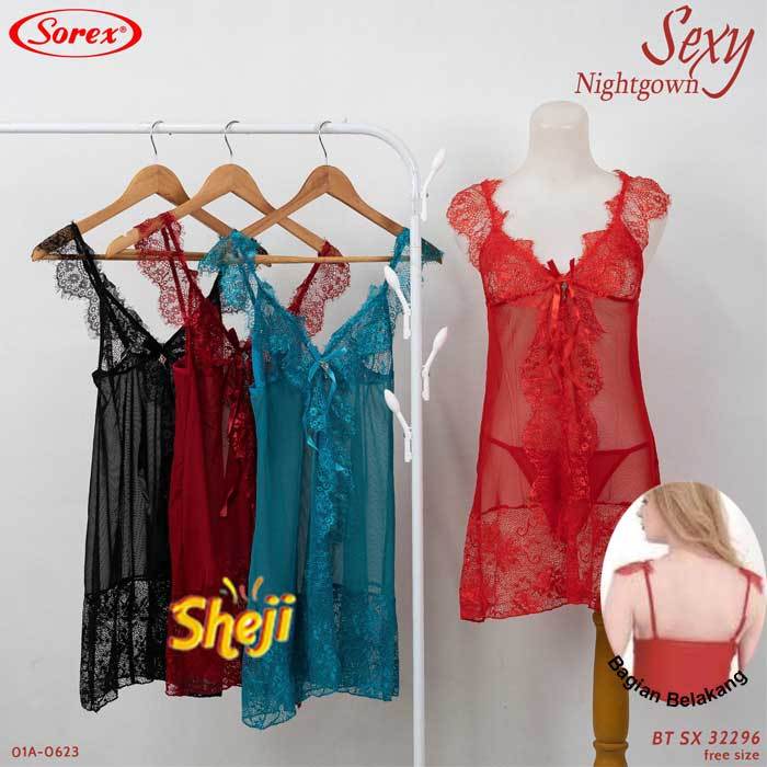 SOREX BT SX 32296 BAJU TIDUR WANITA  / LINGERIE / DASTER TRANSPARANT