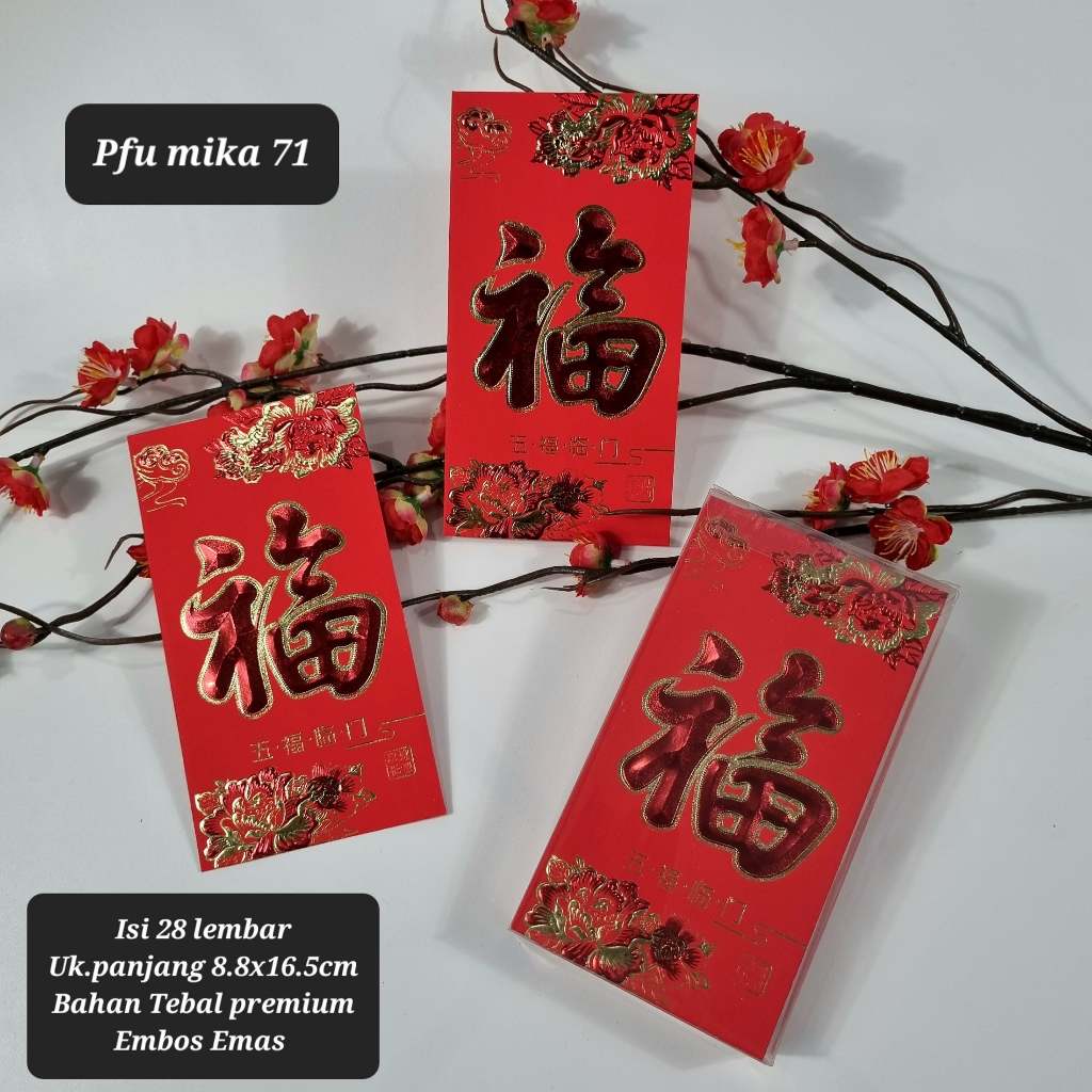 

ANGPAO IMLEK FUK FU ISI 28 LEMBAR FUNG PAU HONGBAO FUK KOTAK MIKA FUKMIKA UKURAN PANJANG