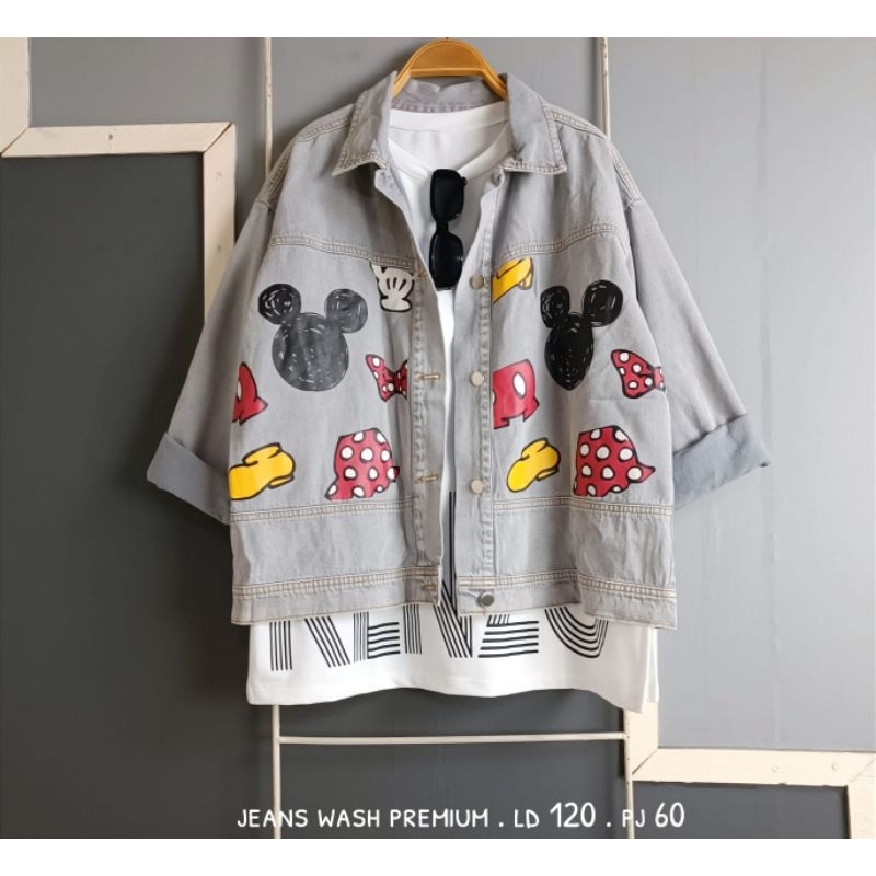 RESTOCK ‼️ DENIM JACKET MICKEY IMPORT[ ADA GALLERY ]