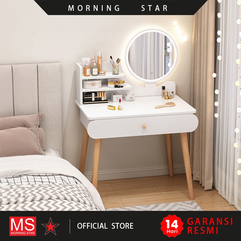 Lemari Kosmetik / Rak Kosmetik Kaca / Meja Rias Minimalis / Meja Makeup Minimalis