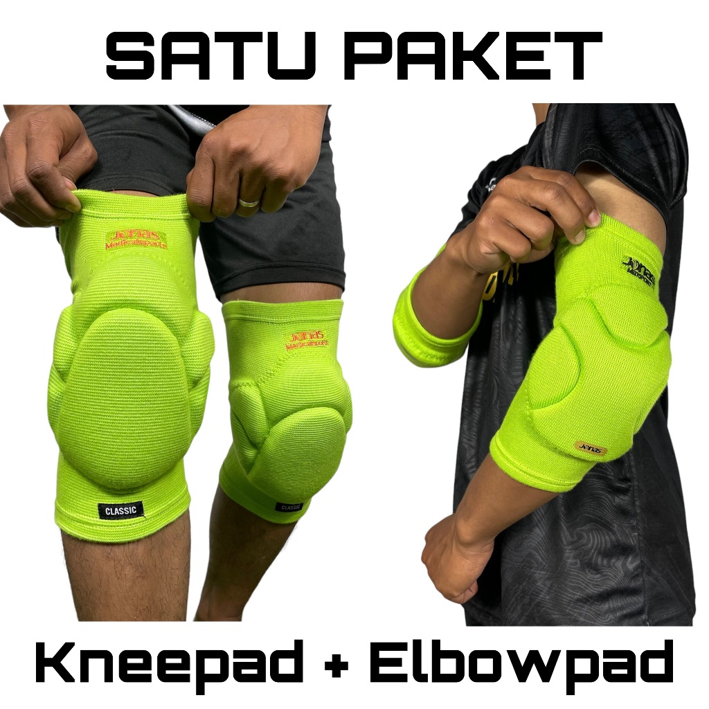 Kneepad Elbowpad Futsal Jonas V2 Classic Satu Paket pelindung deker lutut siku kiper futsal original