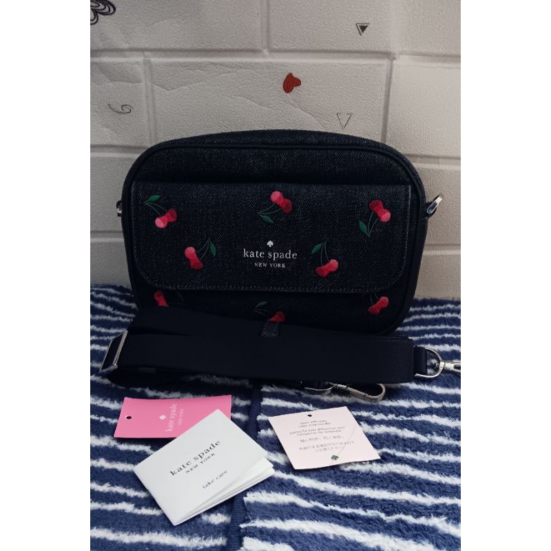 Tas KS Rosie cherry embroidered denim #SOLDOUT#